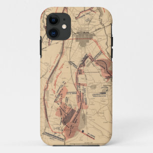 Vintage Map of Gettysburg and Vicinity, July 1863 iPhone 11 Case