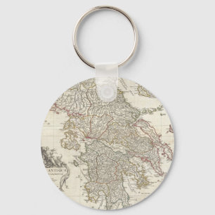 Vintage Map of Greece (1794) Keychain