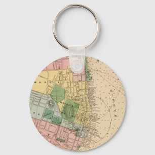 Vintage Map of Halifax Nova Scotia (1878) Keychain