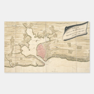 Vintage Map of Havana Cuba (1740) Sticker