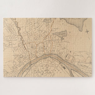 Vintage Map of Haverhill MA (1909) Jigsaw Puzzle