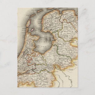 Vintage Map of Holland (1817) Postcard