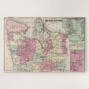 Vintage Map of Huntington NY (1873) Jigsaw Puzzle