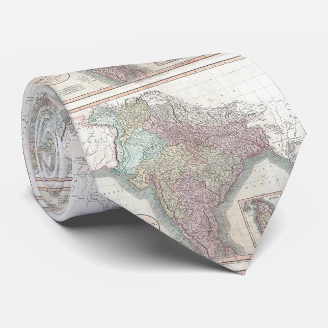 Vintage Map of India (1806) Tie (Rolled)