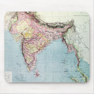 Vintage Map of India 1877 Mouse Pad