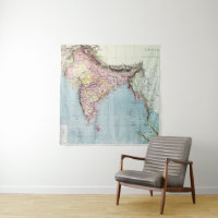 Vintage Map of India | 1877