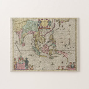 Vintage Map of Indonesia (1665) Jigsaw Puzzle