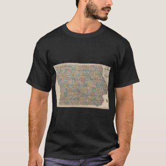 Vintage Map of Iowa 1875 T-Shirt