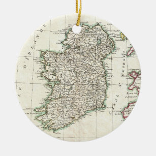 Vintage Map of Ireland (1771) Ceramic Ornament