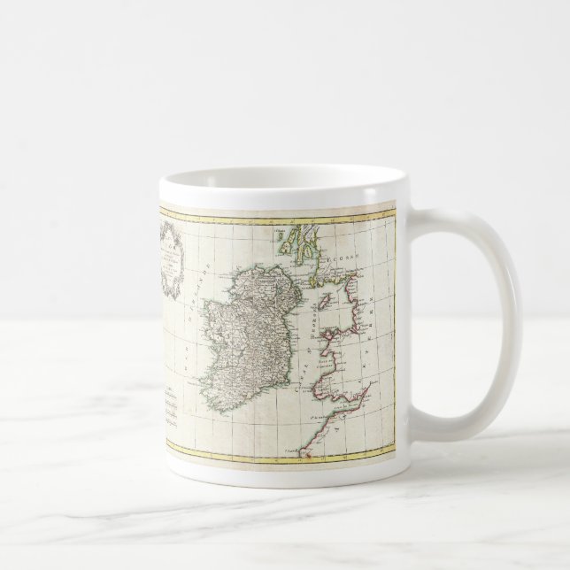 Vintage Map of Ireland (1771) Coffee Mug (Right)