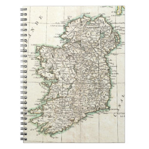 Vintage Map of Ireland (1771) Notebook
