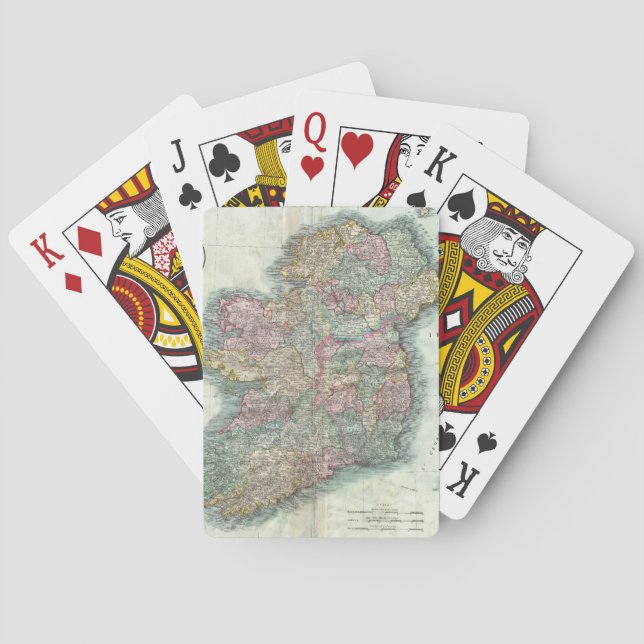 Vintage Map of Ireland (1799) Playing Cards (Back)