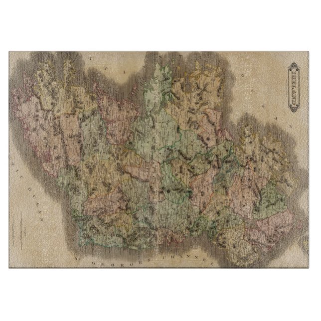 Vintage Map of Ireland (1831) Cutting Board (Front)