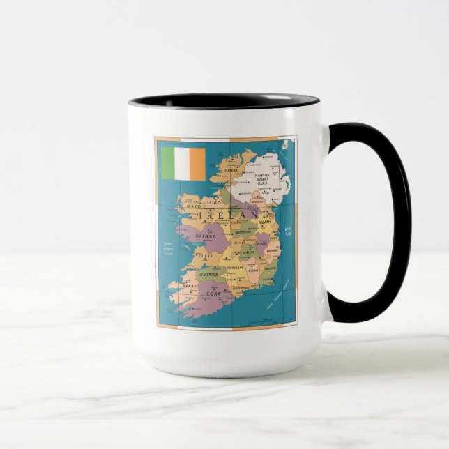Vintage Map of Ireland Mug (Right)