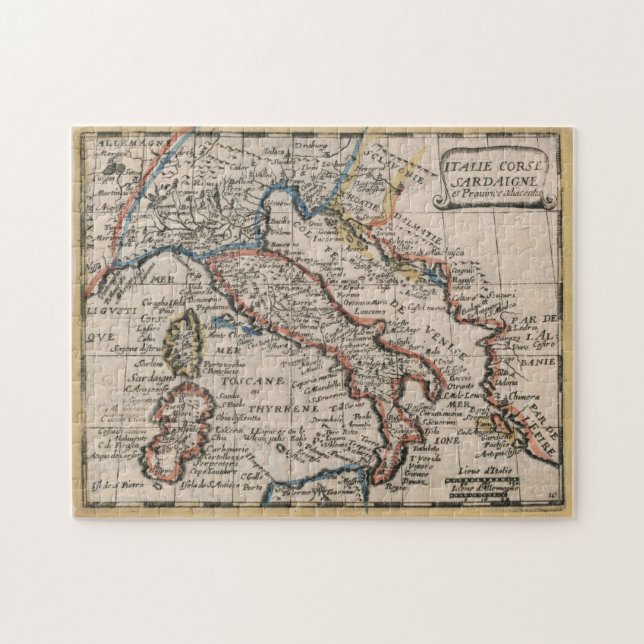 Vintage Map of Italy (1659) Jigsaw Puzzle (Horizontal)