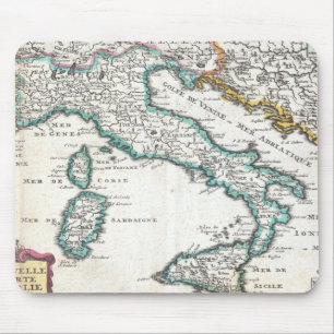 Vintage Map of Italy (1706) Mouse Pad