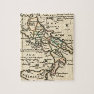Vintage Map of Italy (1758) Jigsaw Puzzle