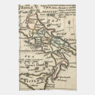 Vintage Map of Italy (1758) Kitchen Towel
