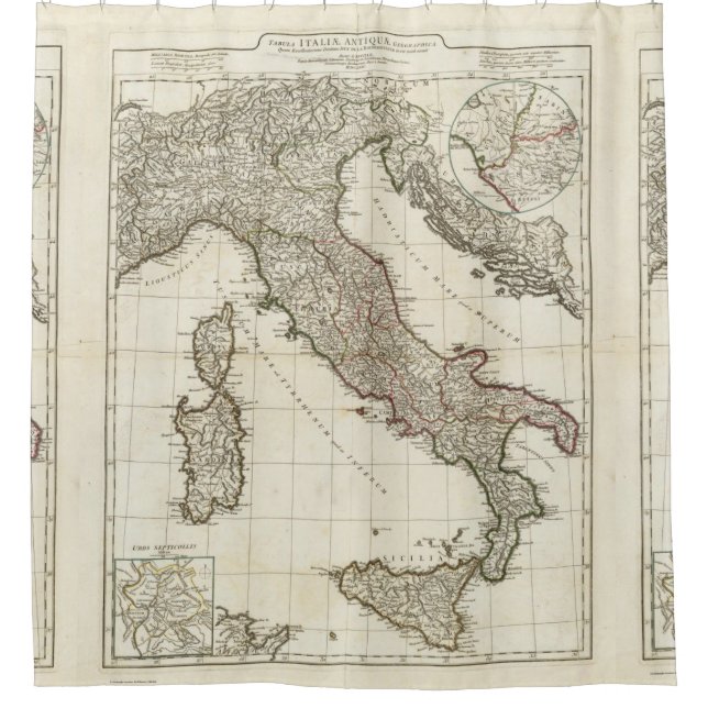 Vintage Map of Italy (1764) (Front)