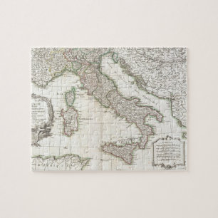 Vintage Map of Italy (1770) Jigsaw Puzzle