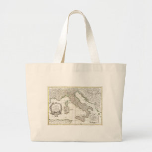 Vintage Map of Italy (1770) Large Tote Bag