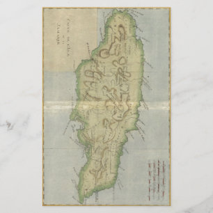 Vintage Map of Jamaica (1780)