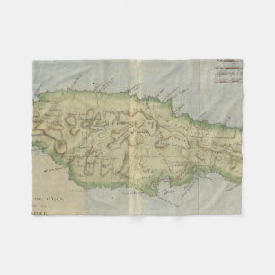Vintage Map of Jamaica (1780) Fleece Blanket
