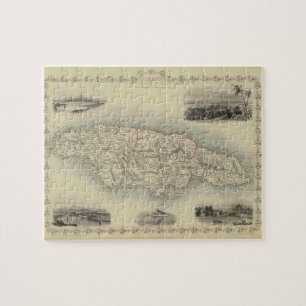 Vintage Map of Jamaica (1851) Jigsaw Puzzle