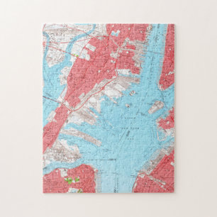 Vintage Map of Jersey City NJ (1955) 2 Jigsaw Puzzle