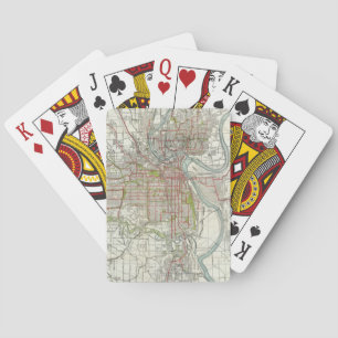 Vintage Map of Kansas City Missouri (1920) Playing Cards