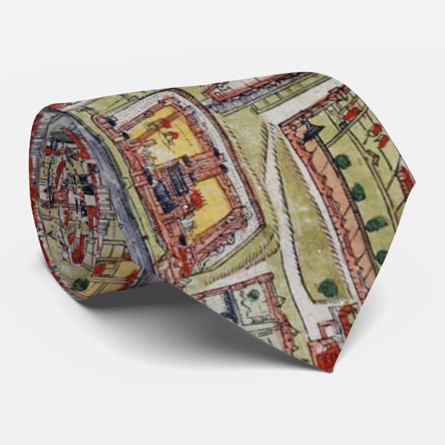 Vintage Map of London England (1598) Tie (Rolled)