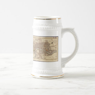 Vintage Map of London England (1807) Beer Stein