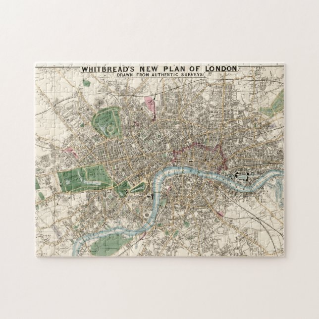 Vintage Map of London England (1853) Jigsaw Puzzle (Horizontal)