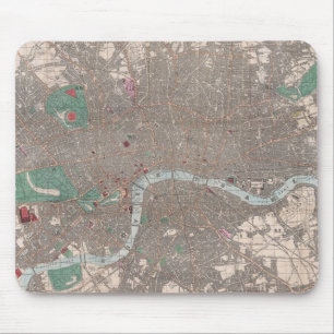 Vintage Map of London England (1862) Mouse Pad