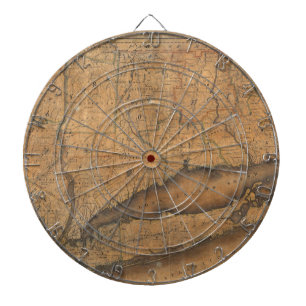 Vintage Map of Long Island and Connecticut (1815) Dartboard