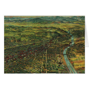 Vintage Map of Los Angeles, California and River