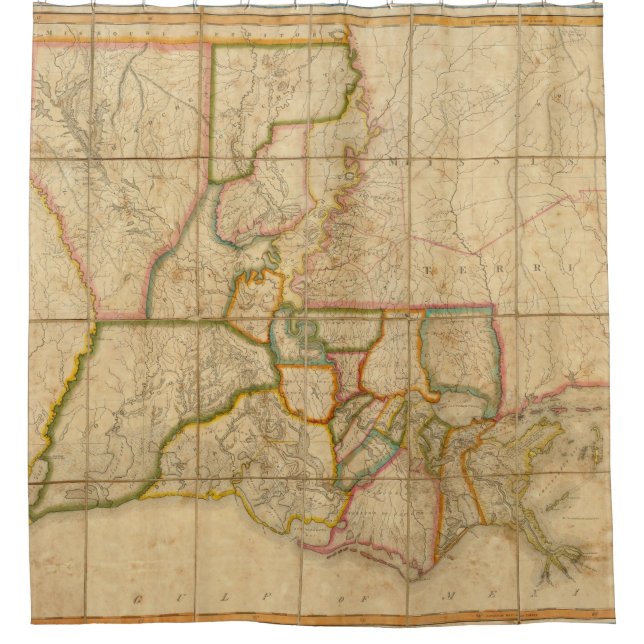 Vintage Map of Louisiana (1816) (Front)