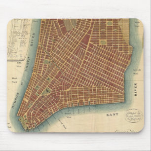 Vintage Map of Lower New York City (1807) Mouse Pad