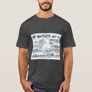Vintage Map of Maine 1912 T-Shirt