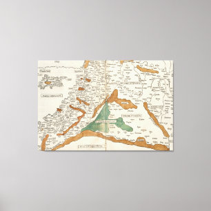 Vintage Map of Mesopotamia (1482) Canvas Print