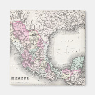 Vintage Map of Mexico (1855) Magnet
