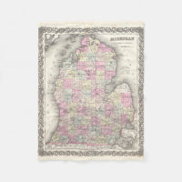 Vintage Map of Michigan (1855)