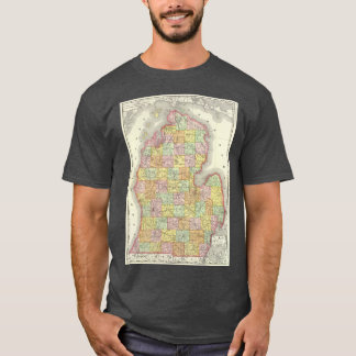 Vintage Map of Michigan 1897 T-Shirt
