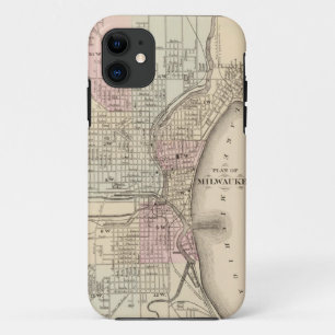 Vintage Map of Milwaukee (1880) iPhone 11 Case