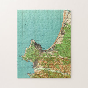 Vintage Map of Monterey California (1941) Jigsaw Puzzle