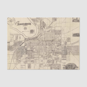 Vintage Map of Montgomery, Alabama (1899) Tissue Paper
