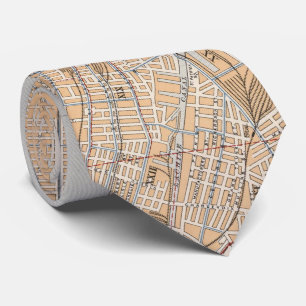 Vintage Map of Montreal Canada (1915) Tie