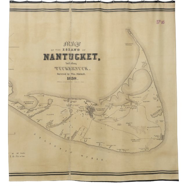 Vintage Map of Nantucket (1838) (Front)