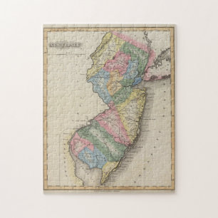 Vintage Map of New Jersey (1823) Jigsaw Puzzle