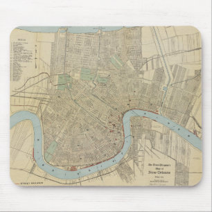 Vintage Map of New Orleans (1919) Mouse Pad